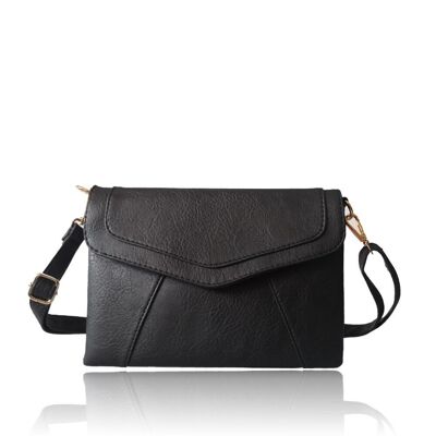 Ellie Envelope Style Crossbody Bag - Black Black
