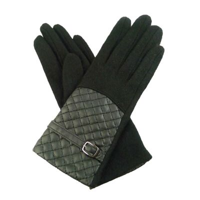 Guantes con paneles acolchados Negro