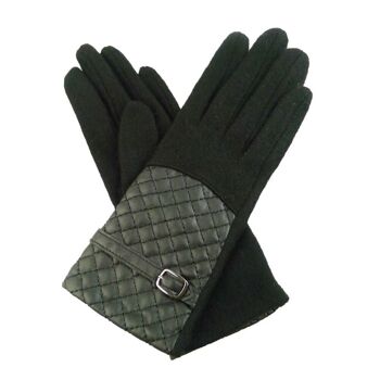 Gants Panneaux Matelassés Noir 1