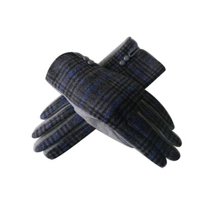 Tartan-Handschuh Grau