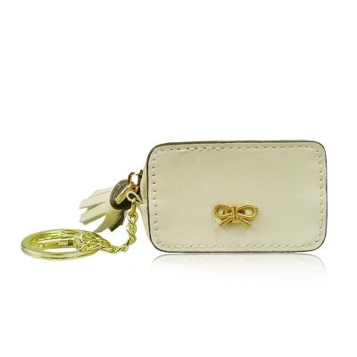 Bow Coin Purse Beige