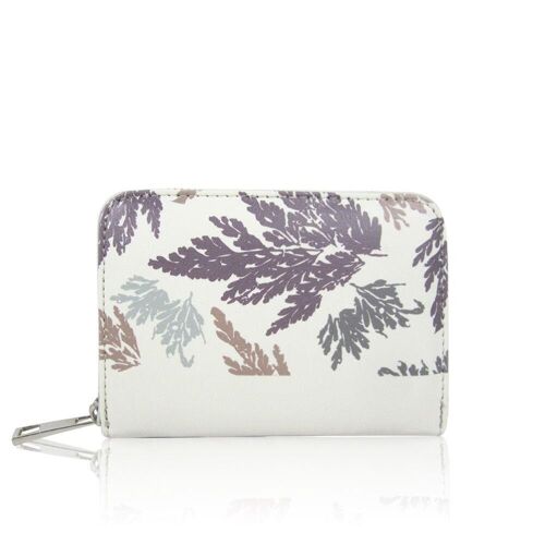 Kacey Leaf Pattern Purse Beige