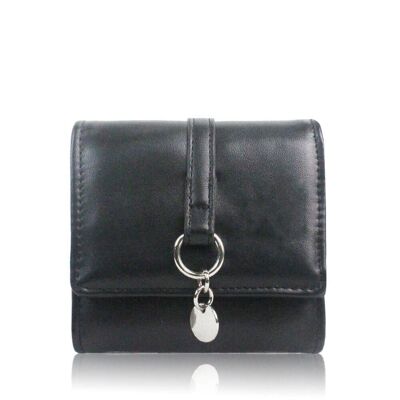 Esther Metal Ring Detail Small Purse Black