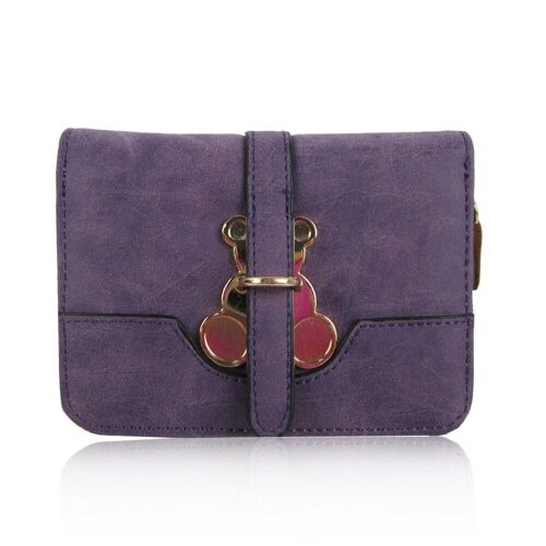 Bear Short Purse Purple