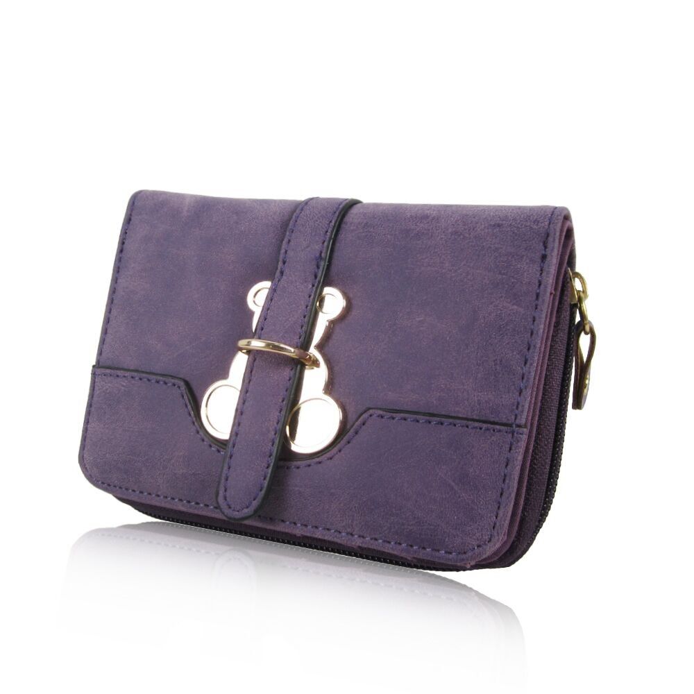 Bear Short Purse - Purple