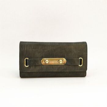 New Anneli Belt Faux Leather Purse Sophisticated Classic Wallet Noir 4