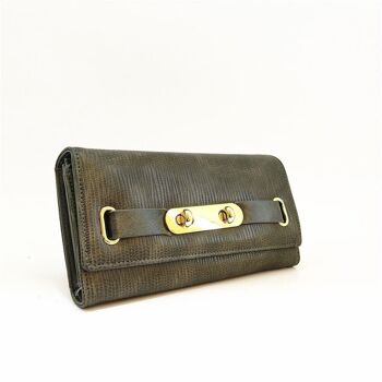 New Anneli Belt Faux Leather Purse Sophisticated Classic Wallet Noir 5