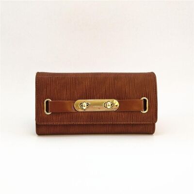 New Anneli Belt Faux Leather Purse Anspruchsvolle klassische Brieftasche Braun