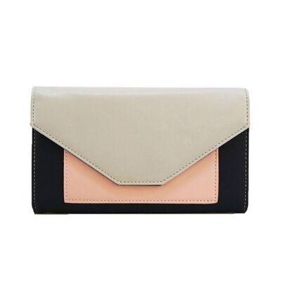 Edie Contrast Envelope Purse Grey