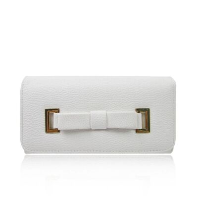 Taylor Bow Purse White