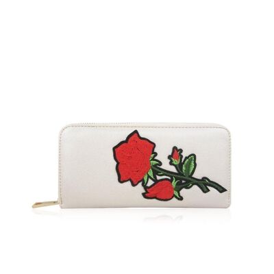 Daliah Rose Purse Long White Gold