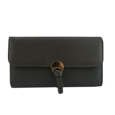 Franca Metal Disc Trim Purse - Black