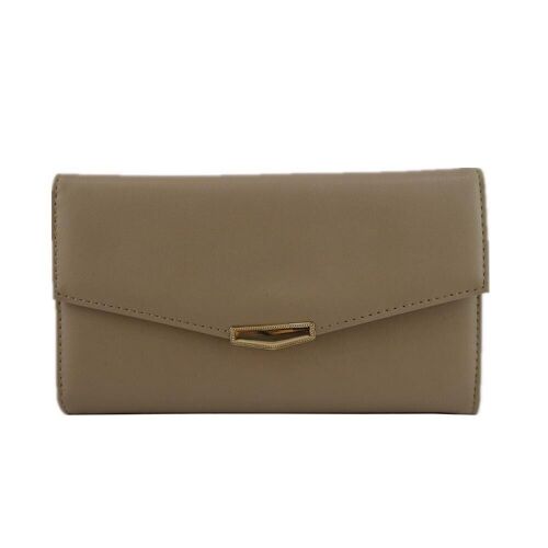 Sinead Envelope Flap Purse Dark Beige