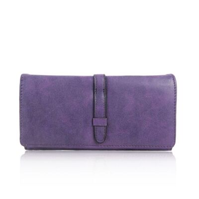 Borsa con tracolla in pelle scamosciata - Viola