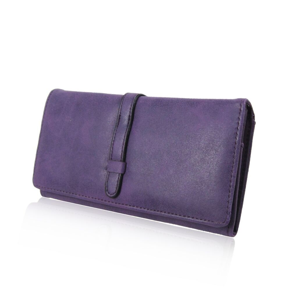 Suedette Strap Purse - Purple