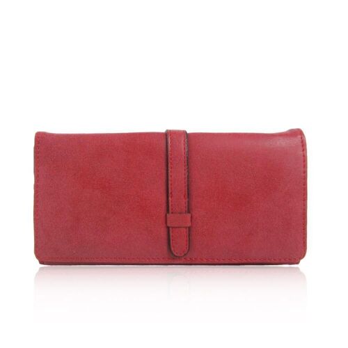 Suedette Strap Purse Red