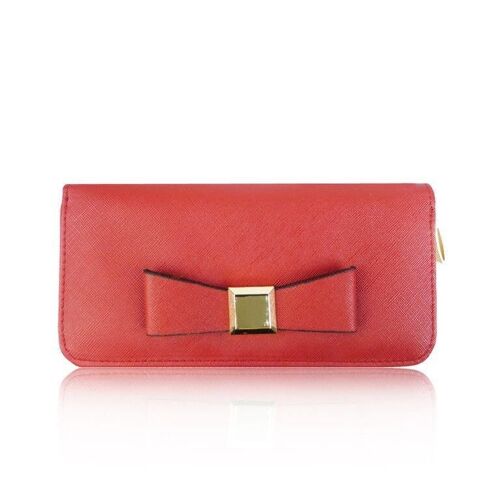 Large Bow Purse Red