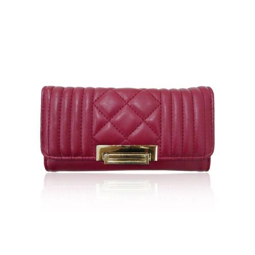 Quilted Stitch Purse Red