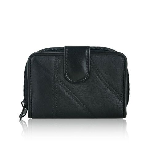 Laureta Real Leather Purse Black