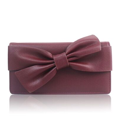 Large Single Fold Bow Purse - Red