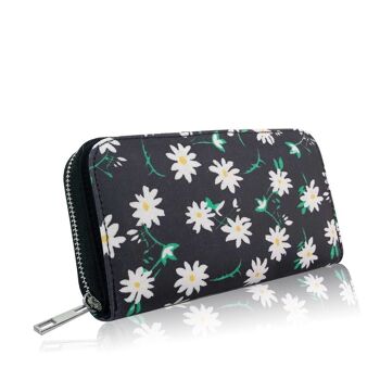 Portefeuille Long Daisy Noir 5