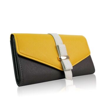 Porte-monnaie Stefanie Color Block Gris 2