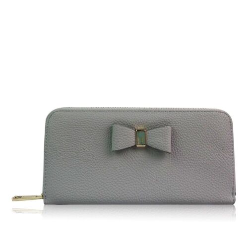 Alear Women's Long Purse with Small Bow Detail