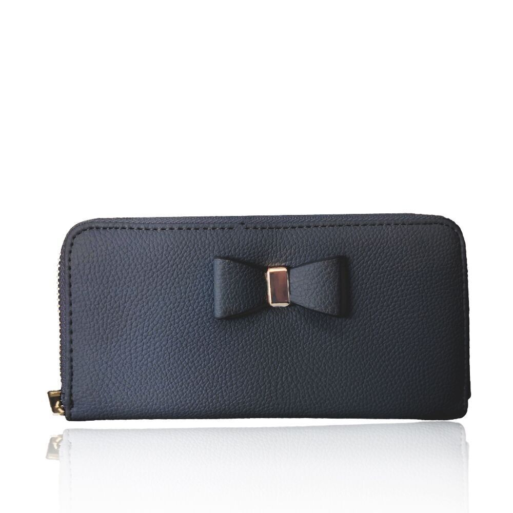 Alear Monedero Largo de Mujer con Detalle de Lazo Pequeño