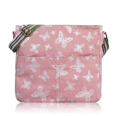 Sac Bandoulière Papillon Foil Rose