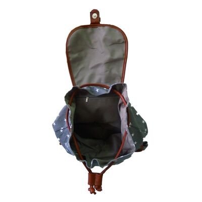 Metallic-Schmetterlings-Einzeltaschen-Rucksack Grau