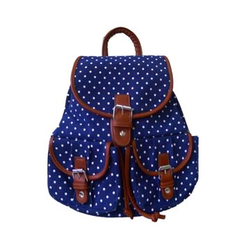 Sac à Dos Mini Pois Double Poche Bleu Marine 6