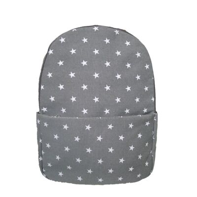 Small Stars Single Pocket Backpack Grey