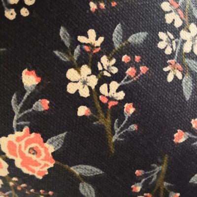 100% Floral Craft Sewing Cotton Rose Patchwork Material Navy Blue Metre Half Meter Fabric UK Navy Blue