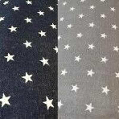100% Craft Sewing Cotton Star Print Patchwork Material Metre Half Meter Star Design Fabric UK Black