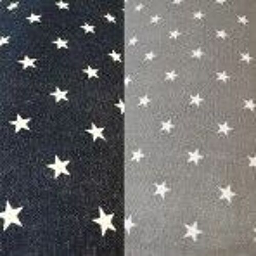 100% Craft Sewing Cotton Star Print Patchwork Material Metre Half Meter Star Design Fabric UK Grey