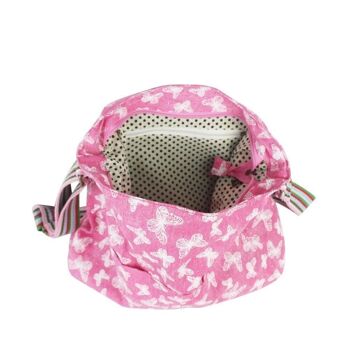 Sac Bandoulière Papillon Pailleté Rose 3