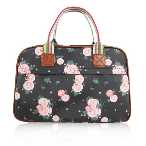 Blossom Flower Weekend Bag Black