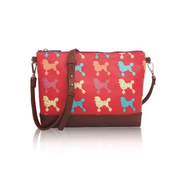 Mini Sac Bandoulière Toile Caniche Fuchsia 3