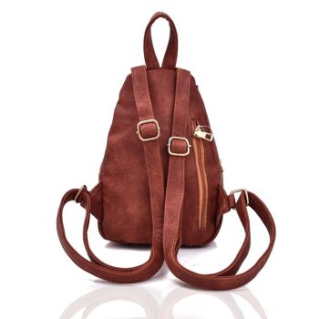 Sac à Dos Imprimé Fleur Lola Rouge Marron 3