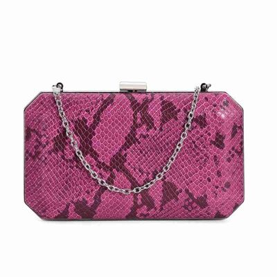 Animal Print Evening Bag - Purple