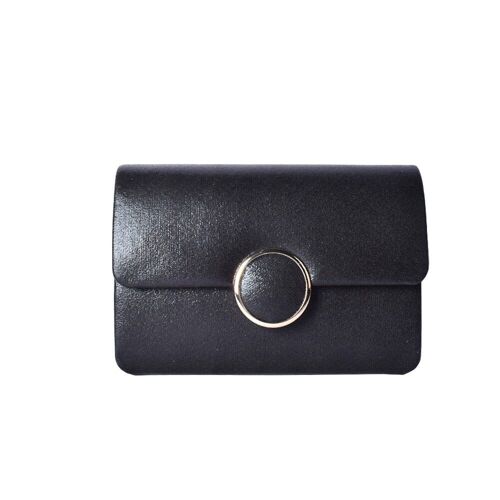 Natalie Circle Trim Evening Bag Black