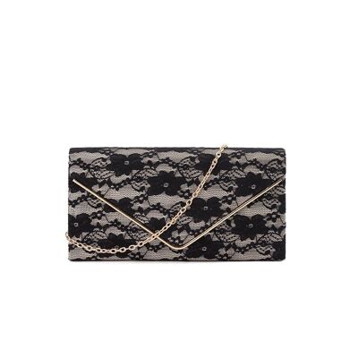 Janie Clutch mit Spitzenumschlag