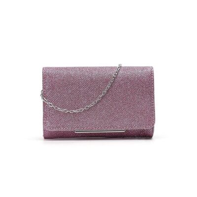 Luna Glitter Mini Box Clutch Bag - Pink