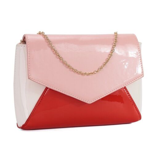 Wynona Colour Block Envelope Style Crossbody Bag - Blush