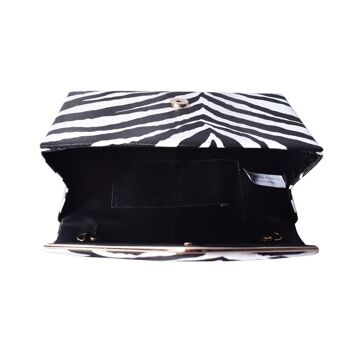 Pochette Eliza Imprimé Animal - Imprimé Zèbre Noir 3