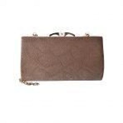 Bolso de mano Lilou Lizard Velvet Hardcase - Mink Navy Blue