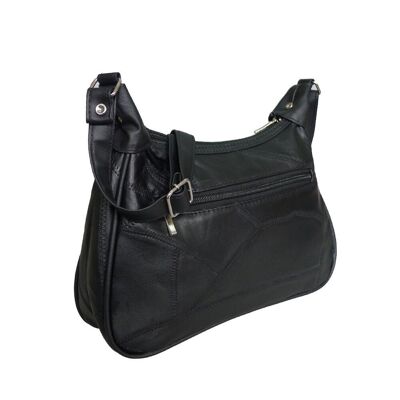 Margaret Leather Shoulder Bag - Black Black