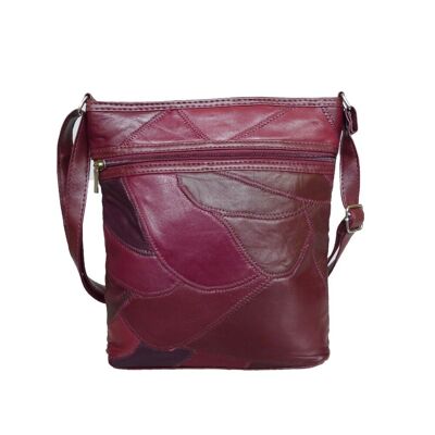 Elizabeth Leather Shoulder Bag - Burgundy Burgundy