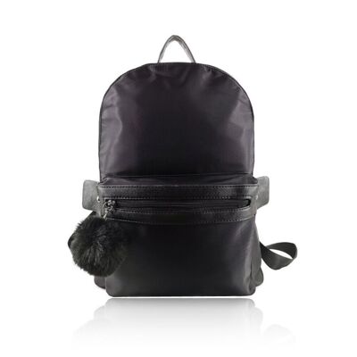 Nylon Pom backpack Black