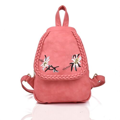 Frankie Front Zip Backpack Pink